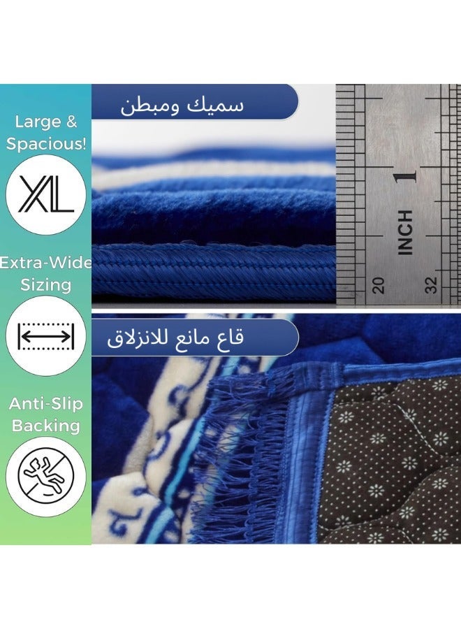 kangchoice Thick Prayer Mat, 4pcs Ramadan Gifting Package Set with Prayer Beads, Digital Counter and Pen, Portable Folding Extra Large Prayer Carpet for Home/Travel - Non-slip Janamaz Rug - Ideal Gift for Ramadan, Eid, Hajj, Umrah & Daily Salah - Image 3